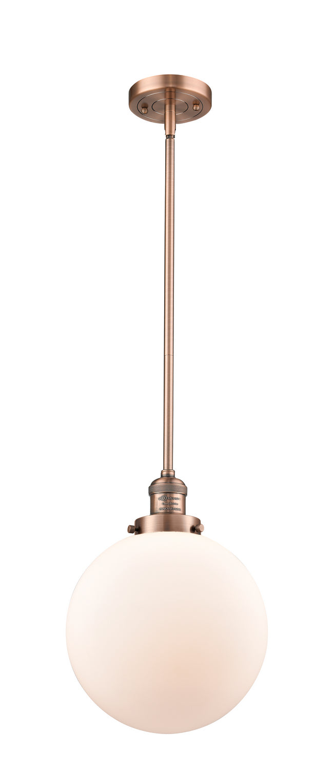 Innovations - 201S-AC-G201-10 - One Light Mini Pendant - Franklin Restoration - Antique Copper