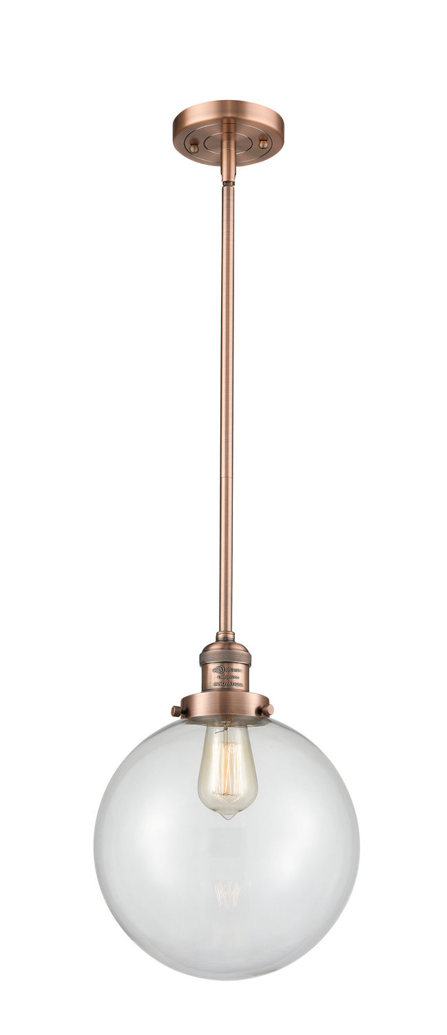 Innovations - 201S-AC-G202-10 - One Light Mini Pendant - Franklin Restoration - Antique Copper