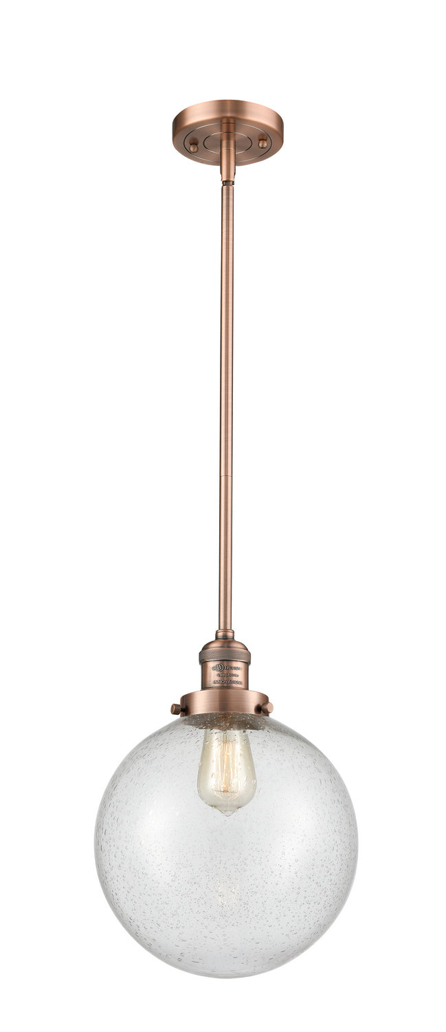 Innovations - 201S-AC-G204-10 - One Light Mini Pendant - Franklin Restoration - Antique Copper