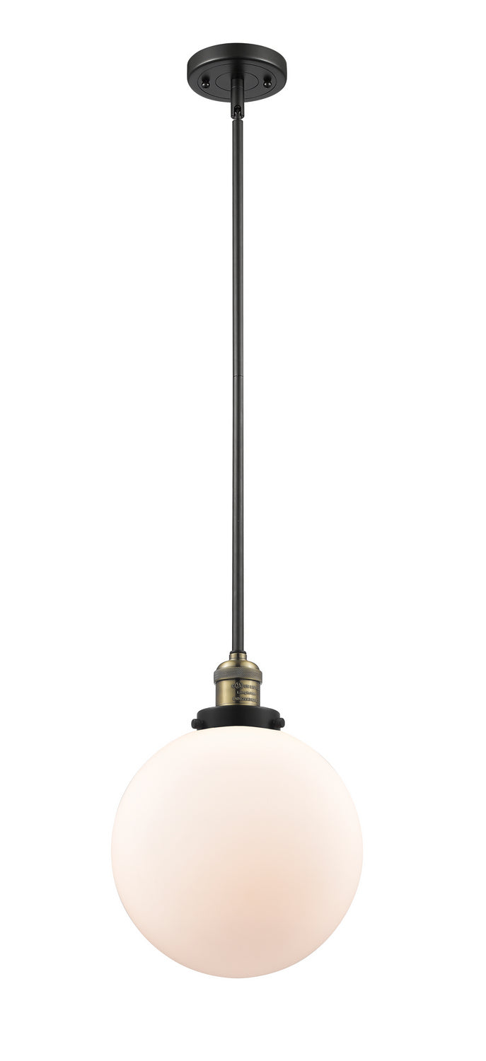 Innovations - 201S-BAB-G201-10 - One Light Mini Pendant - Franklin Restoration - Black Antique Brass