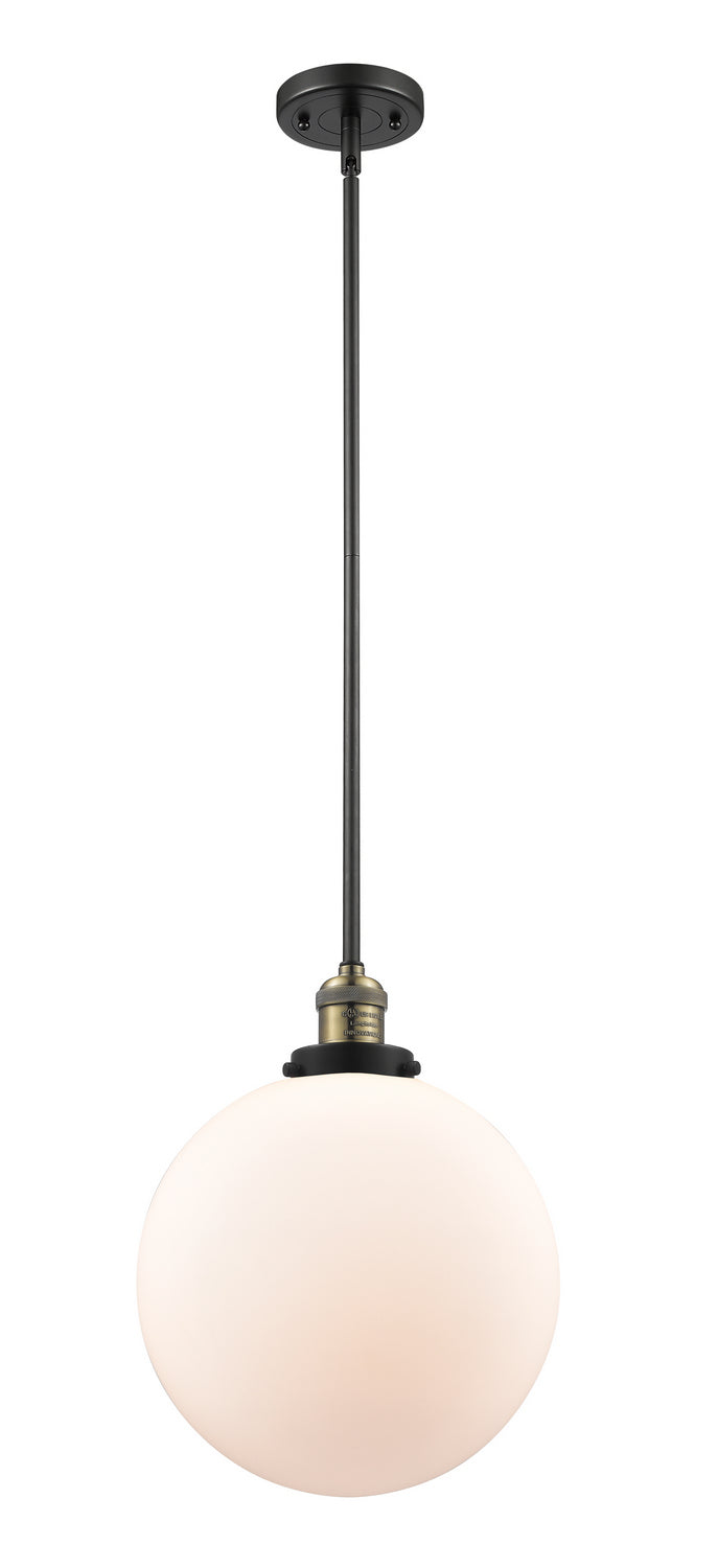 Innovations - 201S-BAB-G201-12 - One Light Mini Pendant - Franklin Restoration - Black Antique Brass