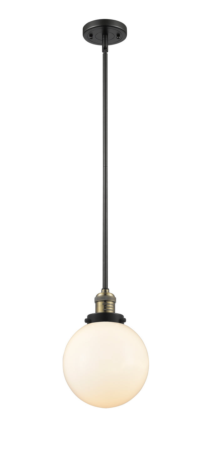 Innovations - 201S-BAB-G201-8 - One Light Mini Pendant - Franklin Restoration - Black Antique Brass