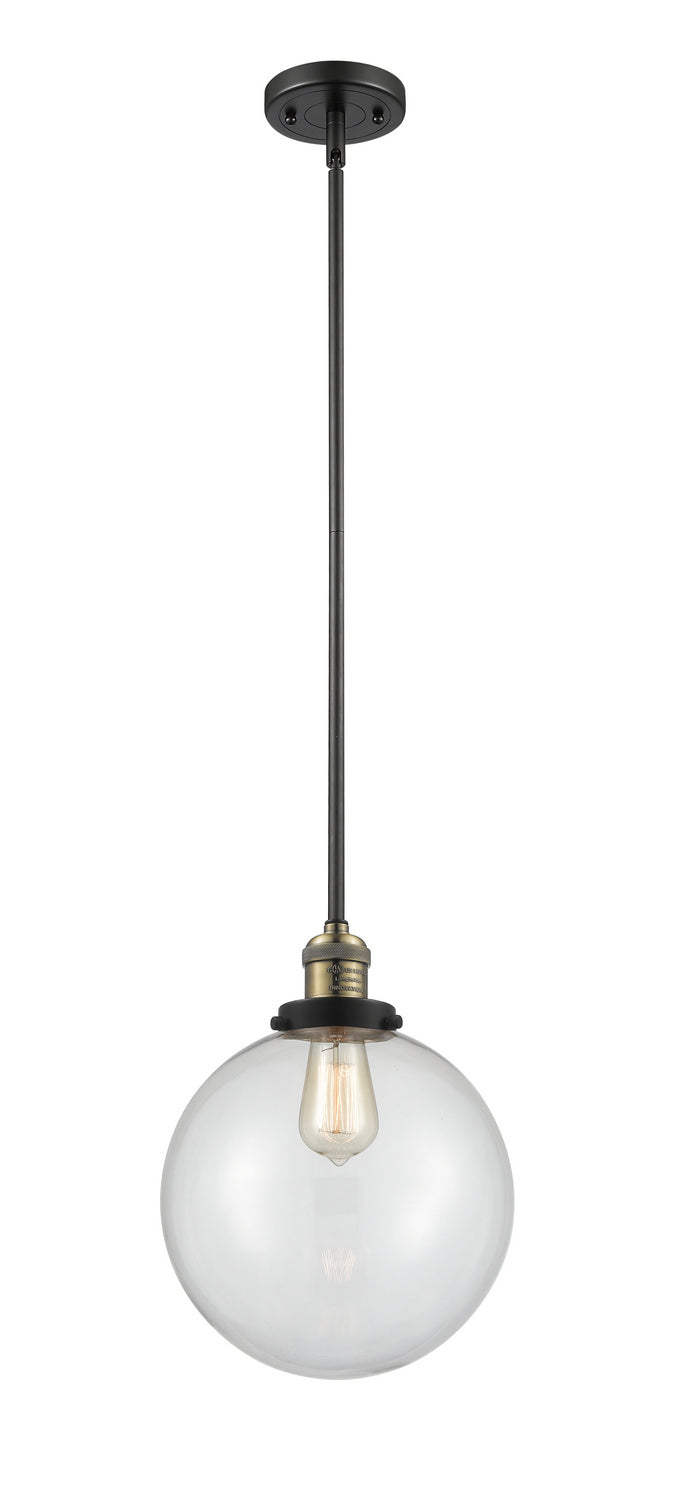 Innovations - 201S-BAB-G202-10 - One Light Mini Pendant - Franklin Restoration - Black Antique Brass