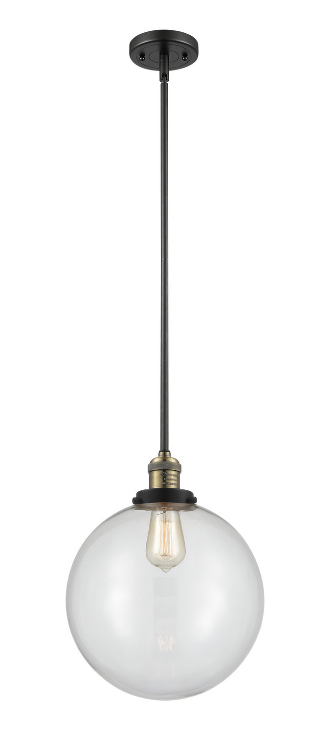 Innovations - 201S-BAB-G202-12 - One Light Mini Pendant - Franklin Restoration - Black Antique Brass