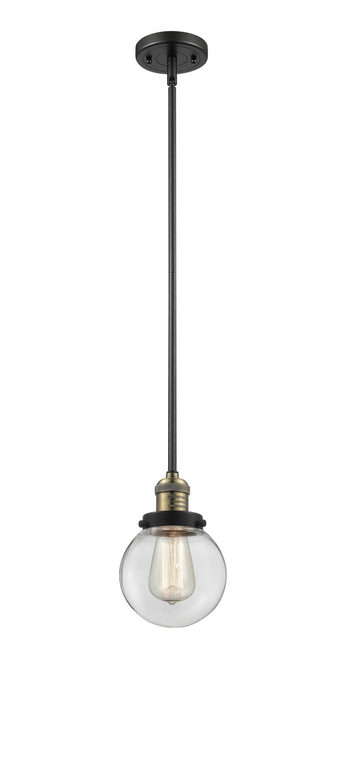 Innovations - 201S-BAB-G202-6 - One Light Mini Pendant - Franklin Restoration - Black Antique Brass