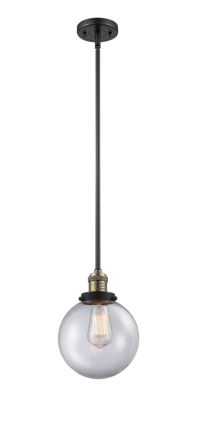 Innovations - 201S-BAB-G202-8 - One Light Mini Pendant - Franklin Restoration - Black Antique Brass