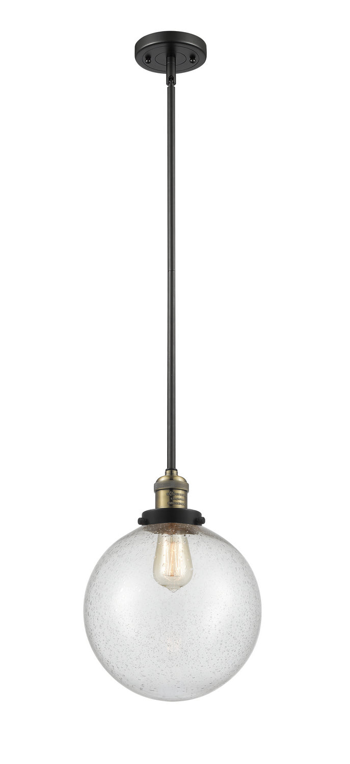 Innovations - 201S-BAB-G204-10 - One Light Mini Pendant - Franklin Restoration - Black Antique Brass