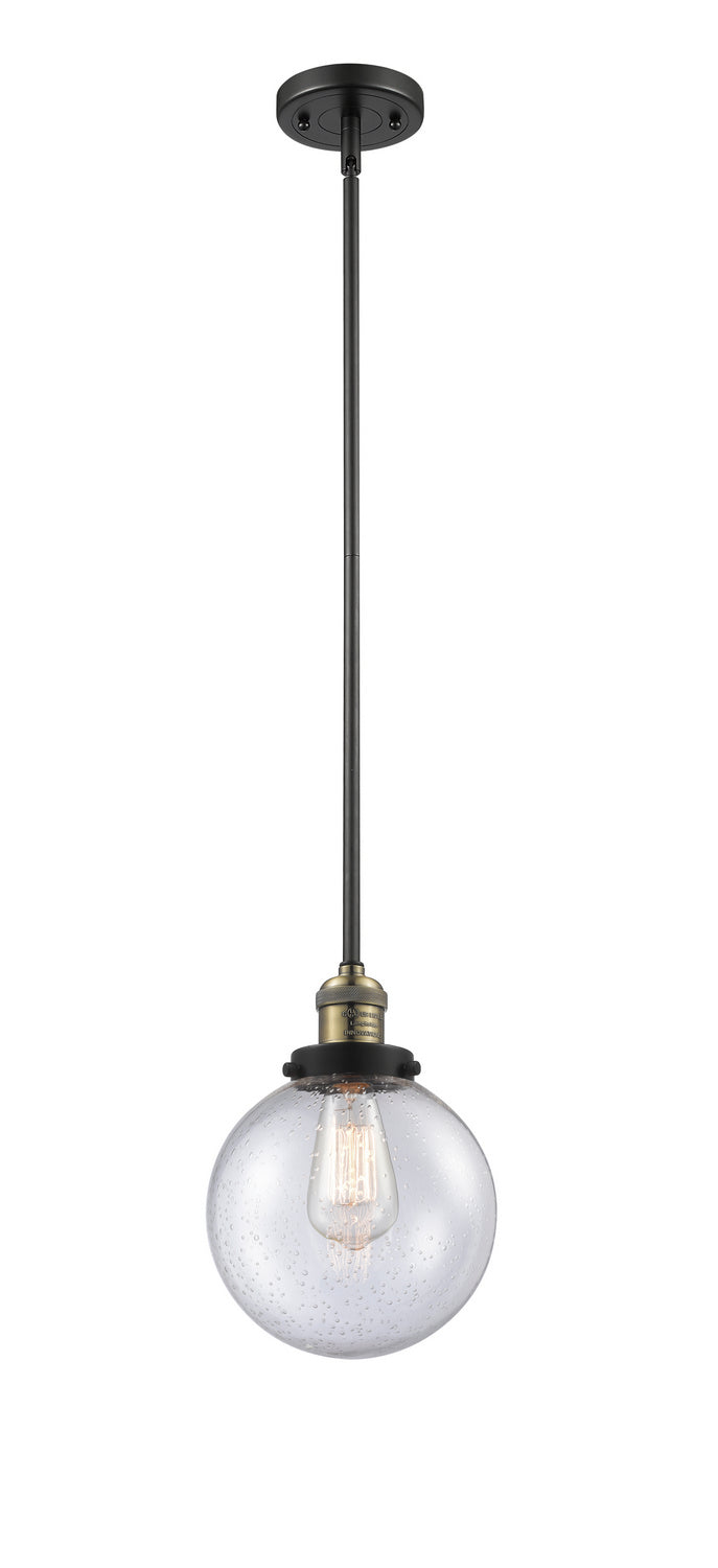 Innovations - 201S-BAB-G204-8 - One Light Mini Pendant - Franklin Restoration - Black Antique Brass