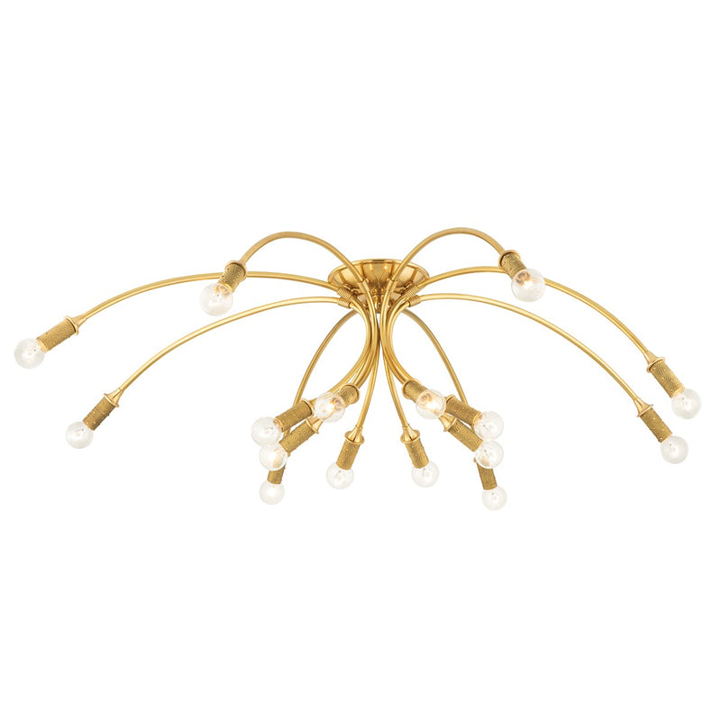 Hudson Valley - 1548-AGB - 16 Light Semi Flush Mount - Amboy - Aged Brass