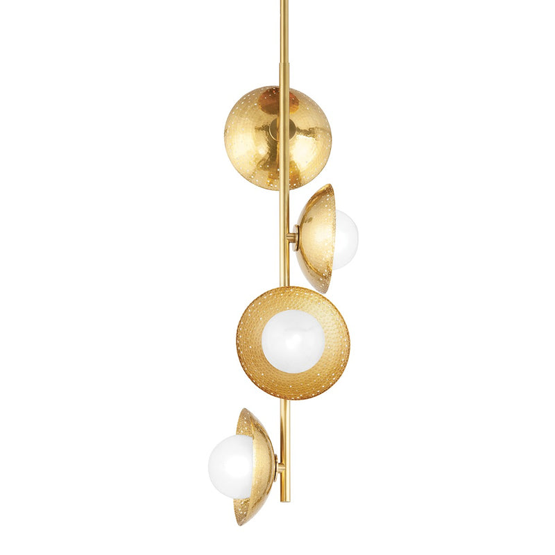 Hudson Valley - 5354-AGB - LED Pendant - Glimmer - Aged Brass