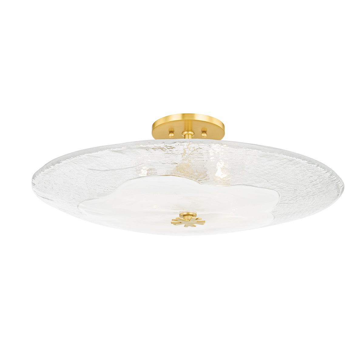 Hudson Valley - KBS1742504L-AGB - Four Light Semi Flush Mount - Lago - Aged Brass