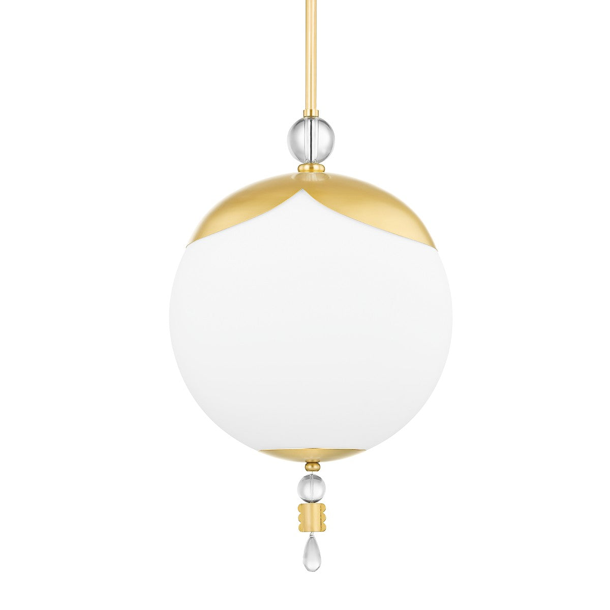 Hudson Valley - KBS1748701L-AGB - One Light Pendant - Perla - Aged Brass