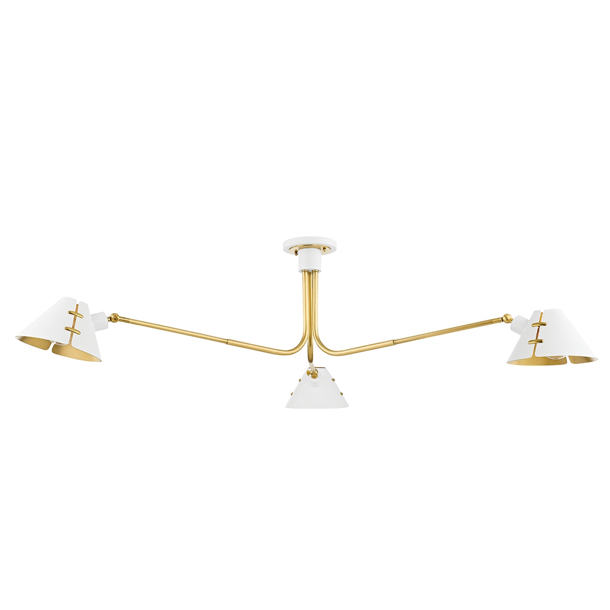 Hudson Valley - KBS1752803-AGB/SWH - Three Light Semi Flush Mount - Split - Aged Brass/Soft White