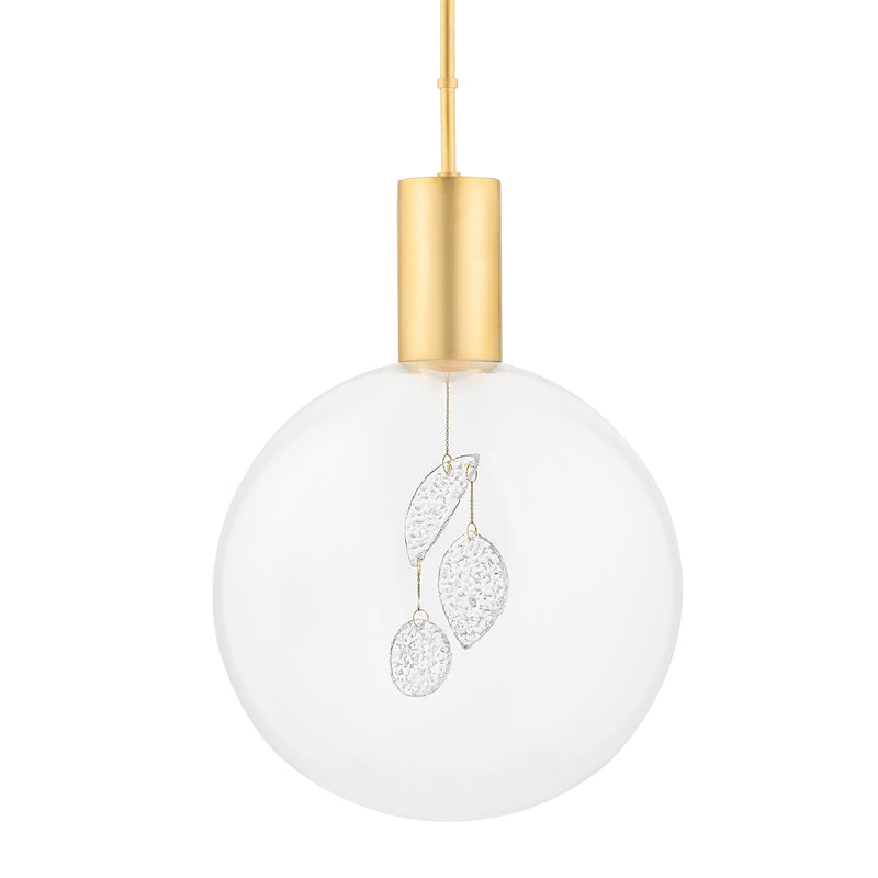 Hudson Valley - KBS1875701L-AGB - One Light Pendant - Gio - Aged Brass
