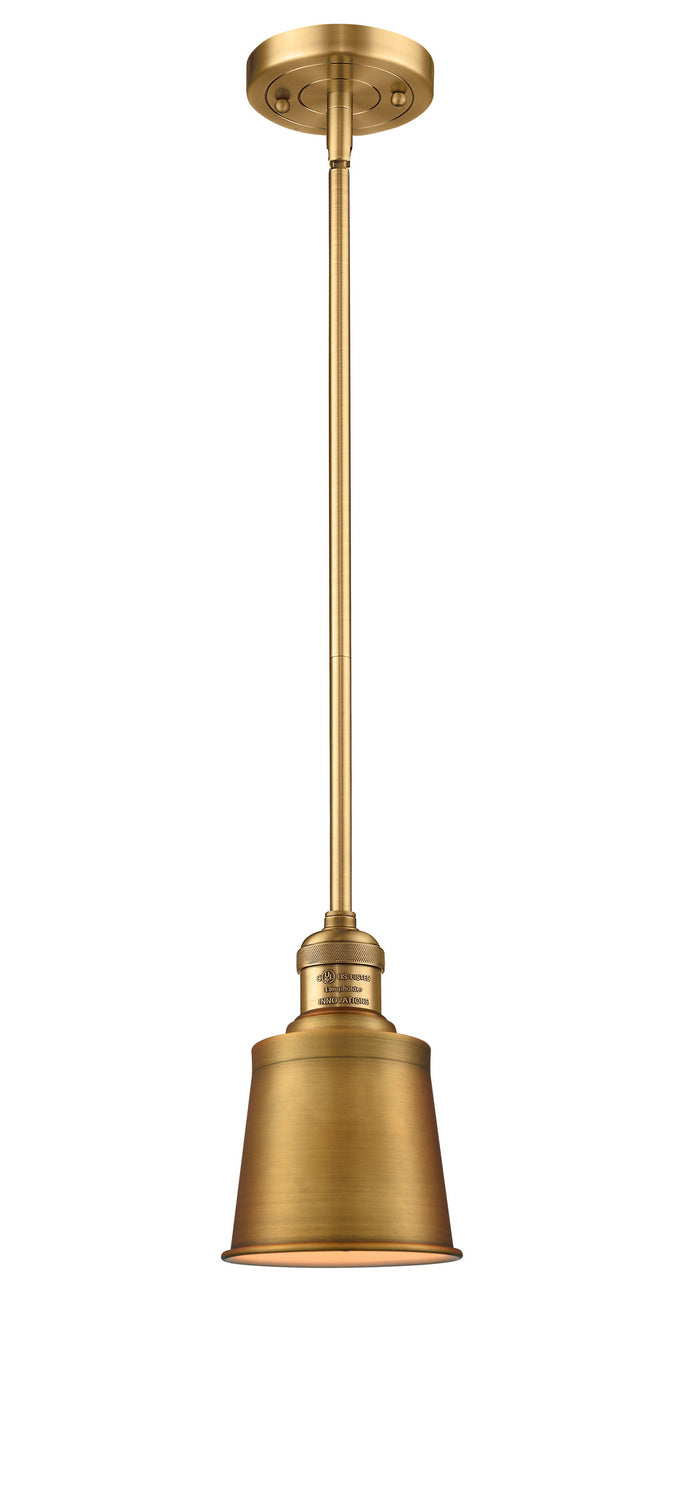 Innovations - 201S-BB-M9-BB - One Light Mini Pendant - Franklin Restoration - Brushed Brass