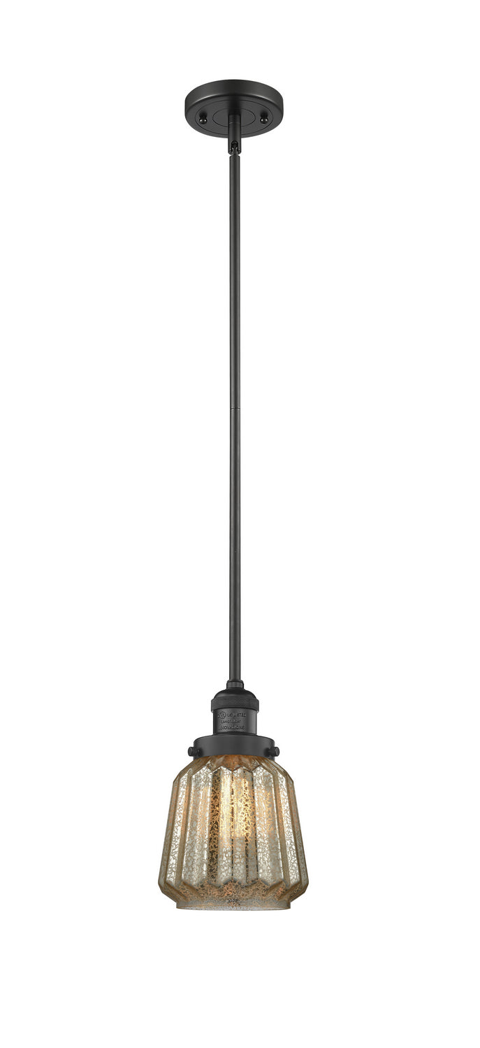 Innovations - 201S-BK-G146 - One Light Mini Pendant - Franklin Restoration - Matte Black