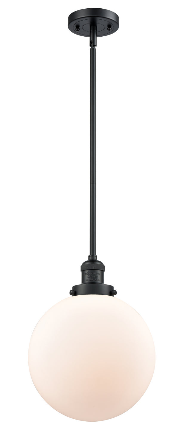 Innovations - 201S-BK-G201-10 - One Light Mini Pendant - Franklin Restoration - Matte Black