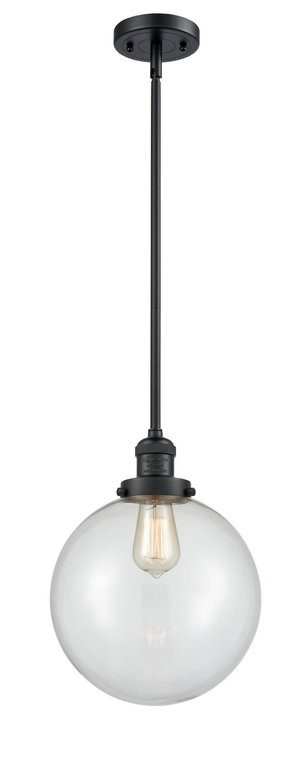 Innovations - 201S-BK-G202-10 - One Light Mini Pendant - Franklin Restoration - Matte Black