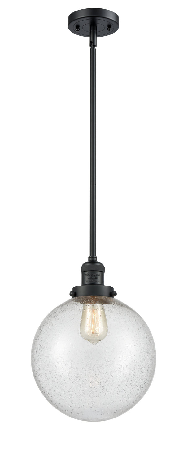 Innovations - 201S-BK-G204-10 - One Light Mini Pendant - Franklin Restoration - Matte Black