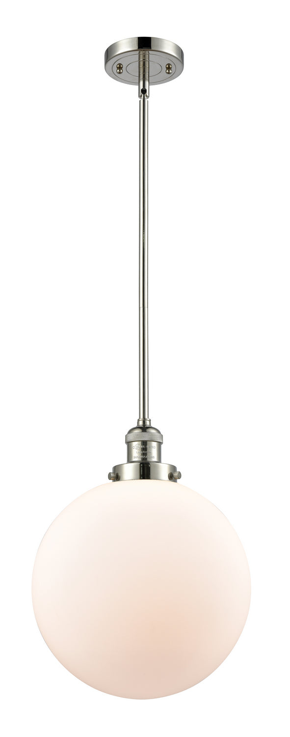 Innovations - 201S-PN-G201-12 - One Light Mini Pendant - Franklin Restoration - Polished Nickel