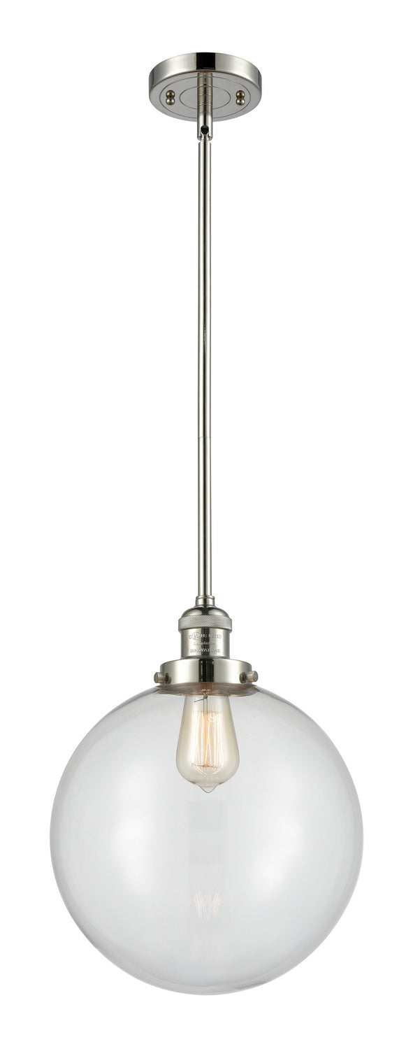 Innovations - 201S-PN-G202-12 - One Light Mini Pendant - Franklin Restoration - Polished Nickel