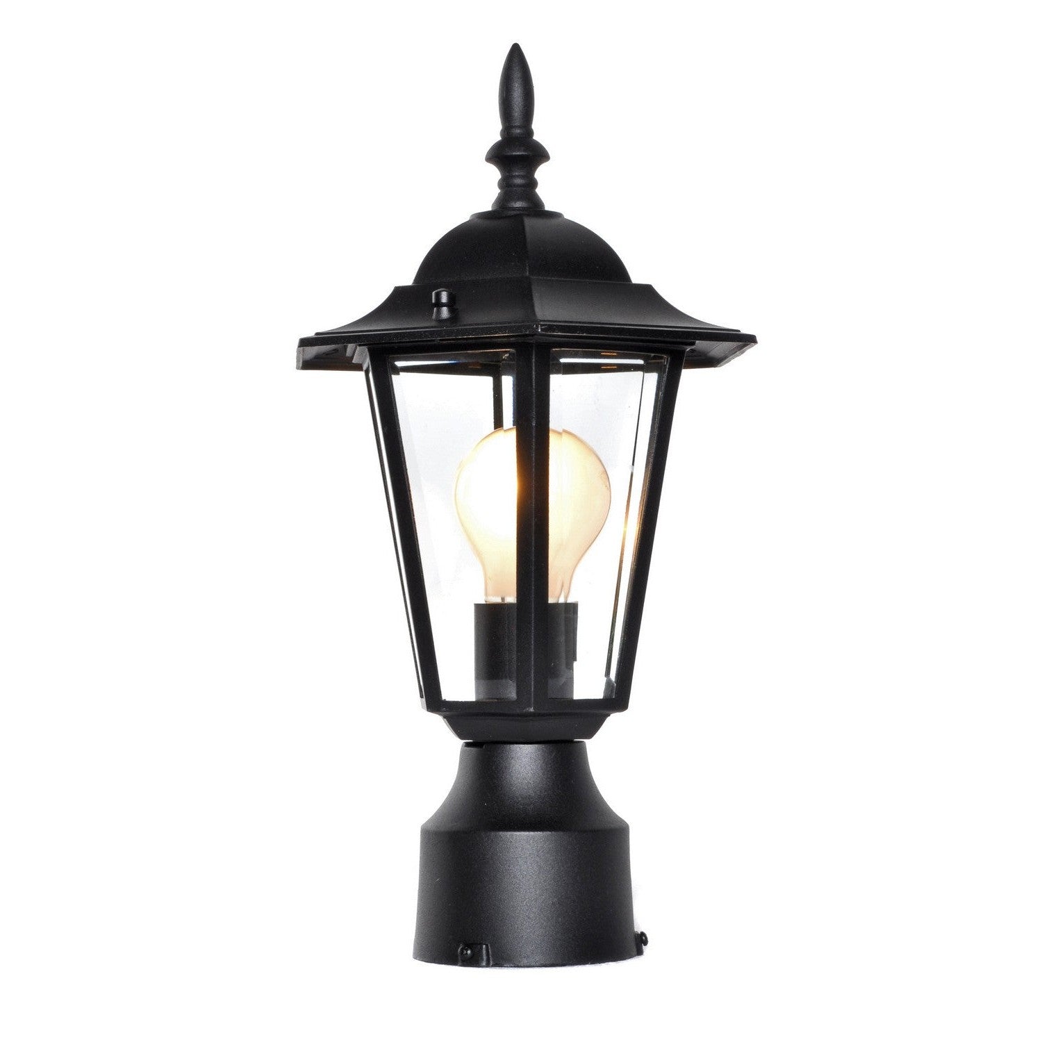 Maxim - 3001CLBK - One Light Outdoor Pole/Post Lantern - Builder Cast - Black