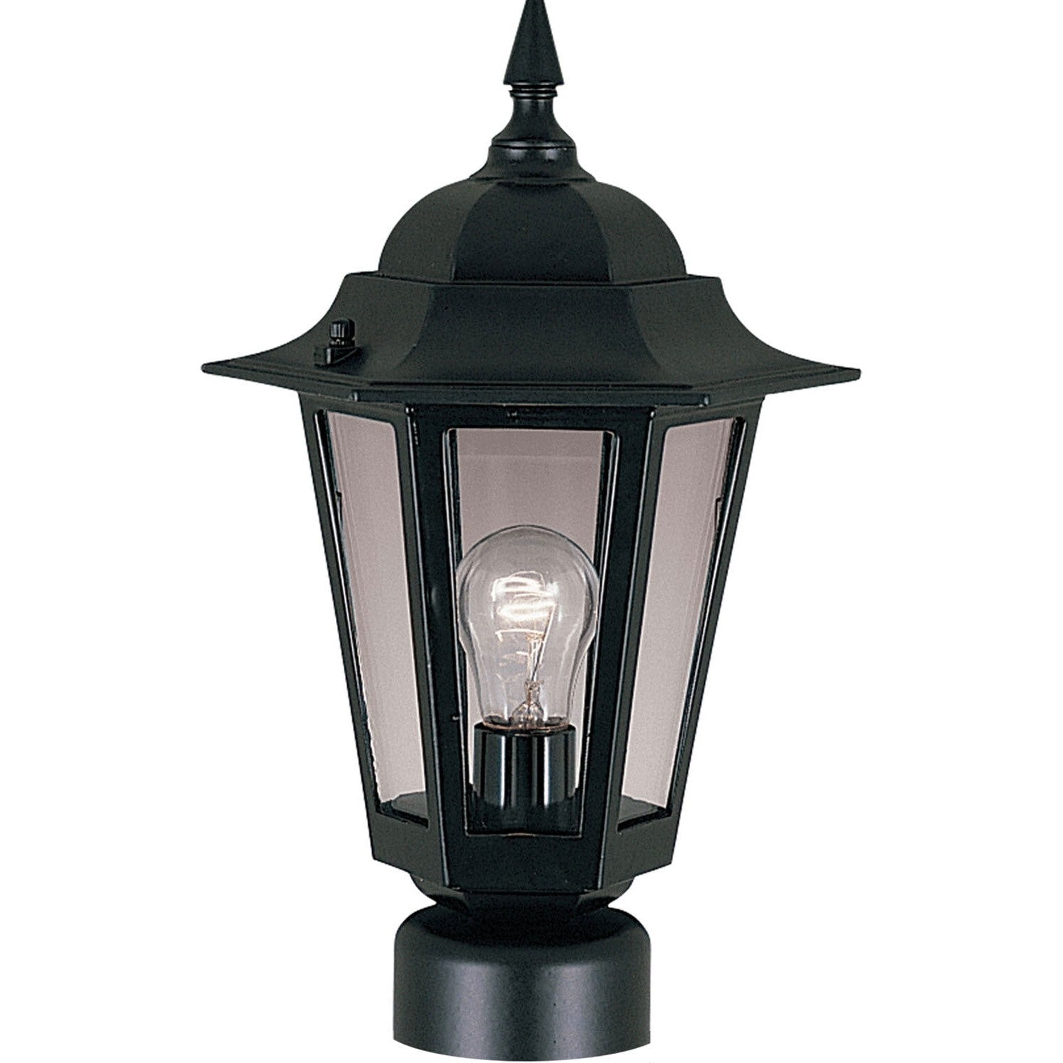 Maxim - 3001CLBK - One Light Outdoor Pole/Post Lantern - Builder Cast - Black