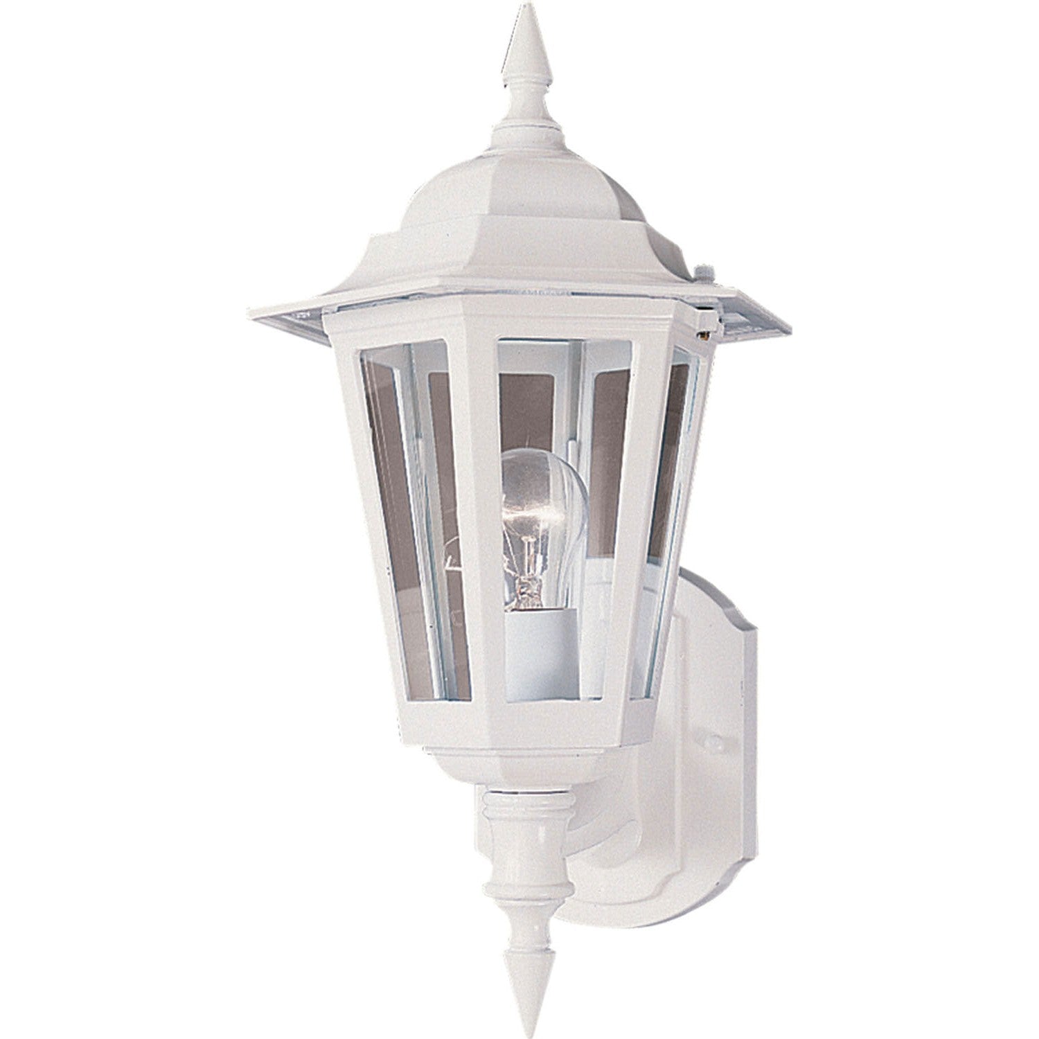 Maxim - 3000CLWT - One Light Outdoor Wall Lantern - Builder Cast - White