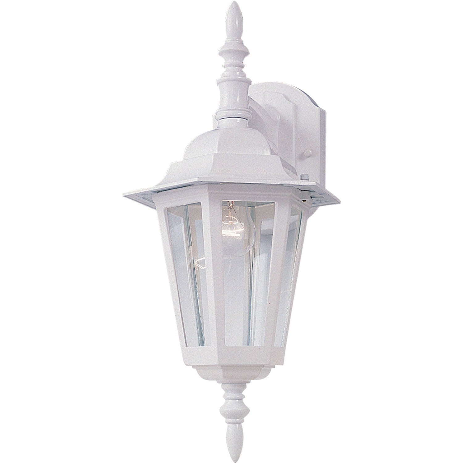 Maxim - 3002CLWT - One Light Outdoor Wall Lantern - Builder Cast - White