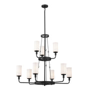 Kichler - 52452BKT - Nine Light Chandelier - Vetivene - Textured Black