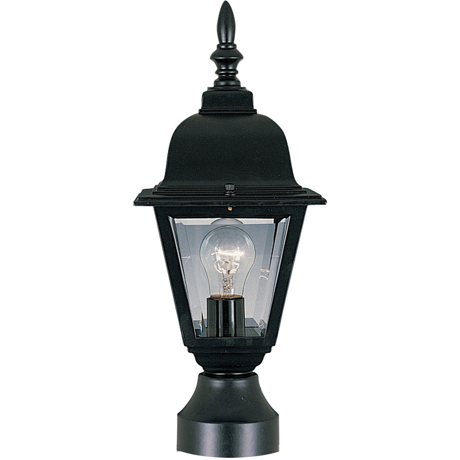 Maxim - 3006CLBK - One Light Outdoor Pole/Post Lantern - Builder Cast - Black