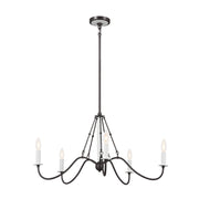 Kichler - 52455AVI - Five Light Chandelier - Freesia - Anvil Iron