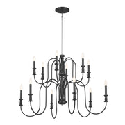 Kichler - 52472BK - 12 Light Chandelier - Karthe - Black