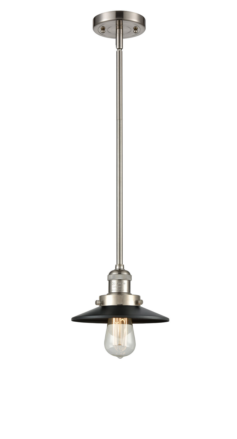 Innovations - 201S-SN-M6-BK - One Light Mini Pendant - Franklin Restoration - Brushed Satin Nickel