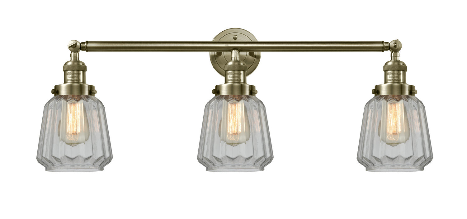 Innovations - 205-AB-G142 - Three Light Bath Vanity - Franklin Restoration - Antique Brass