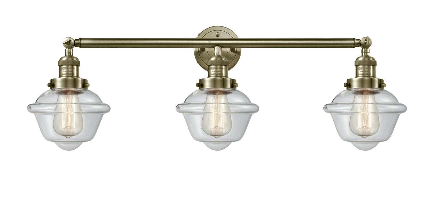 Innovations - 205-AB-G532 - Three Light Bath Vanity - Franklin Restoration - Antique Brass