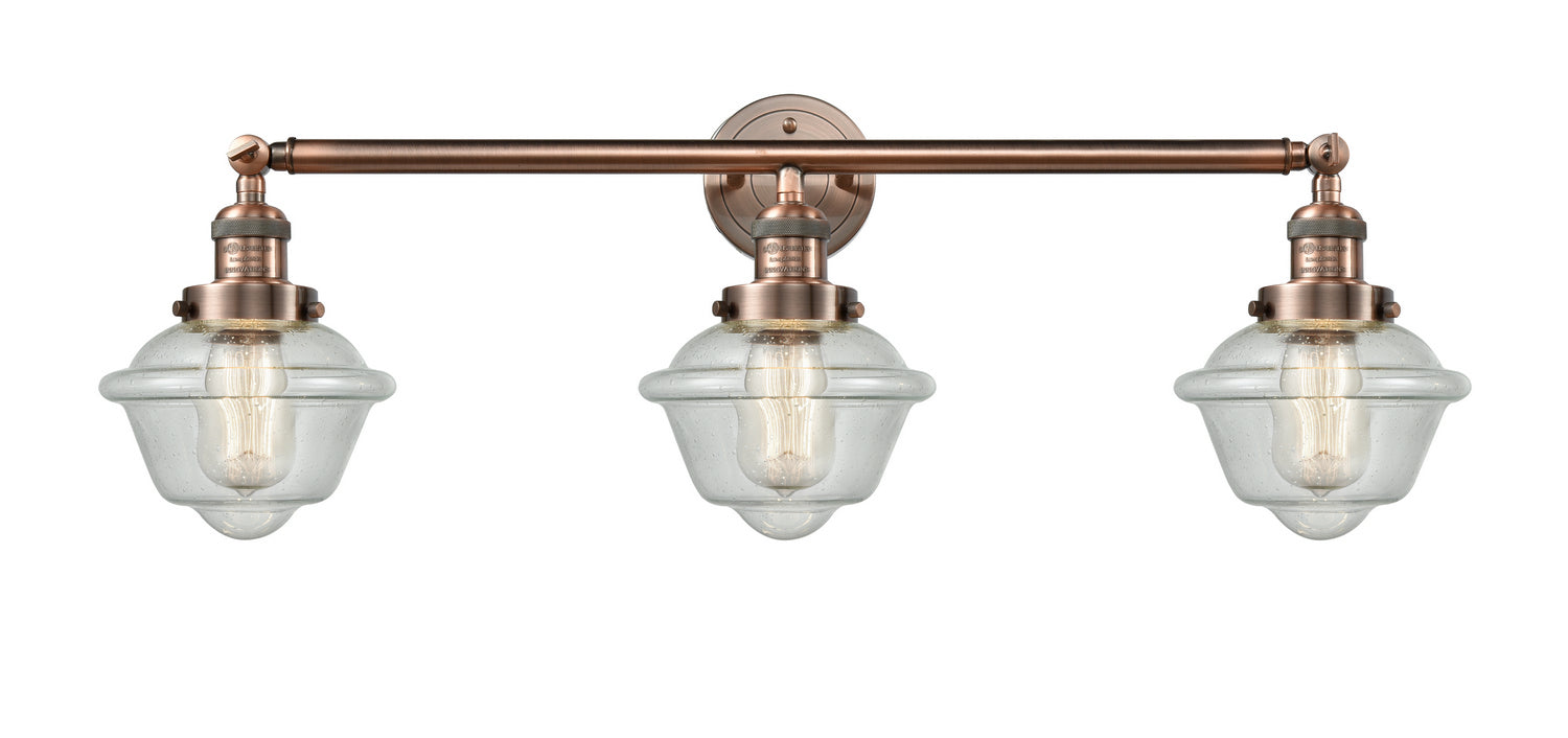 Innovations - 205-AC-G534 - Three Light Bath Vanity - Franklin Restoration - Antique Copper
