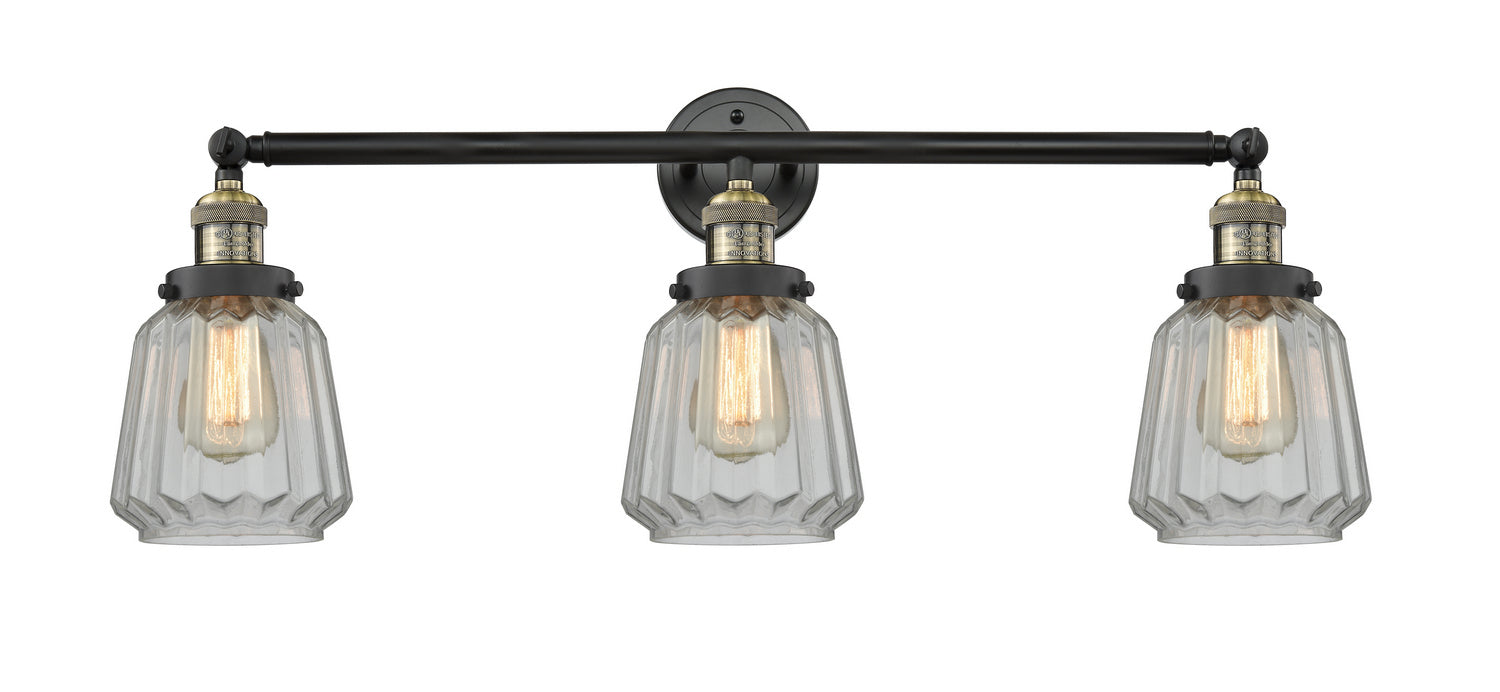Innovations - 205-BAB-G142 - Three Light Bath Vanity - Franklin Restoration - Black Antique Brass