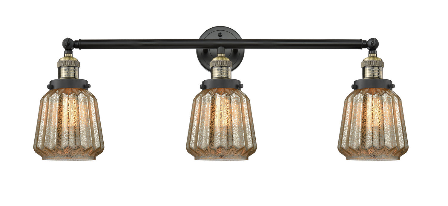 Innovations - 205-BAB-G146 - Three Light Bath Vanity - Franklin Restoration - Black Antique Brass