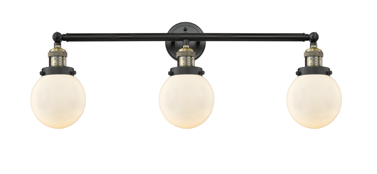 Innovations - 205-BAB-G201-6 - Three Light Bath Vanity - Franklin Restoration - Black Antique Brass