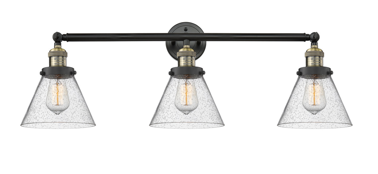Innovations - 205-BAB-G44 - Three Light Bath Vanity - Franklin Restoration - Black Antique Brass