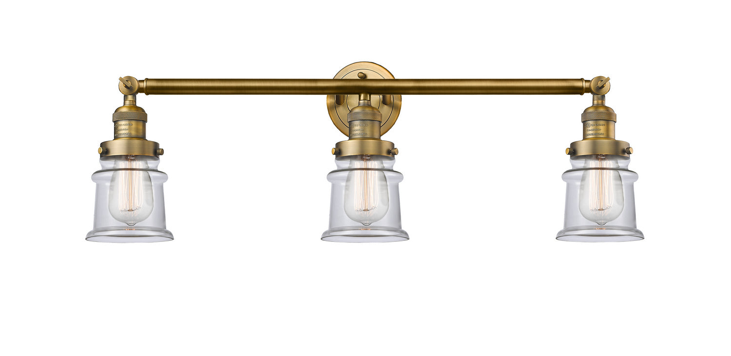 Innovations - 205-BB-G182S - Three Light Bath Vanity - Franklin Restoration - Brushed Brass
