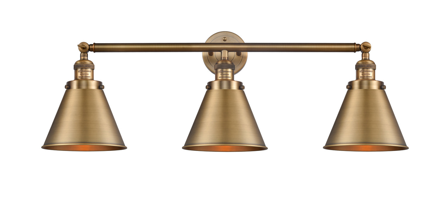 Innovations - 205-BB-M13-BB - Three Light Bath Vanity - Franklin Restoration - Brushed Brass