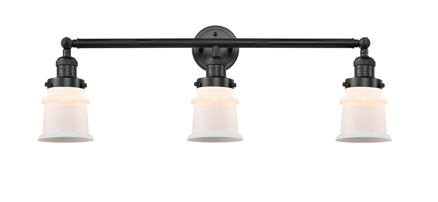Innovations - 205-BK-G181S - Three Light Bath Vanity - Franklin Restoration - Matte Black