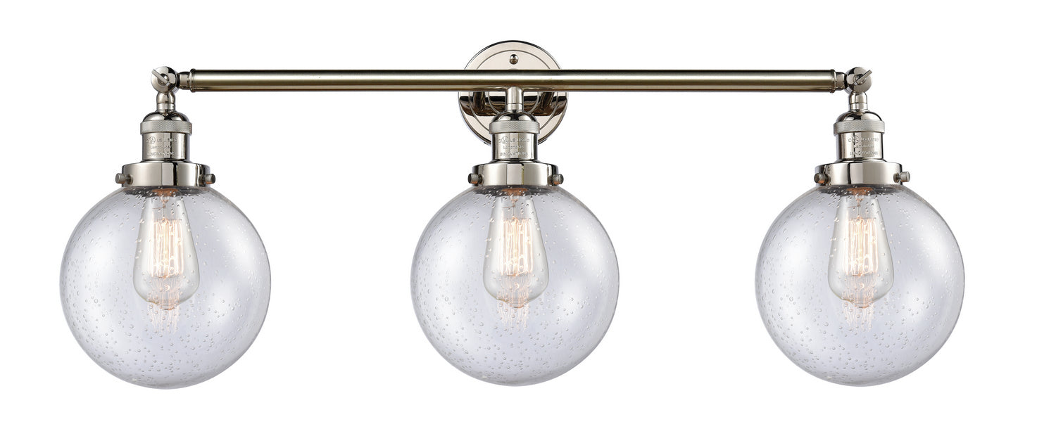Innovations - 205-PN-G204-8 - Three Light Bath Vanity - Franklin Restoration - Polished Nickel