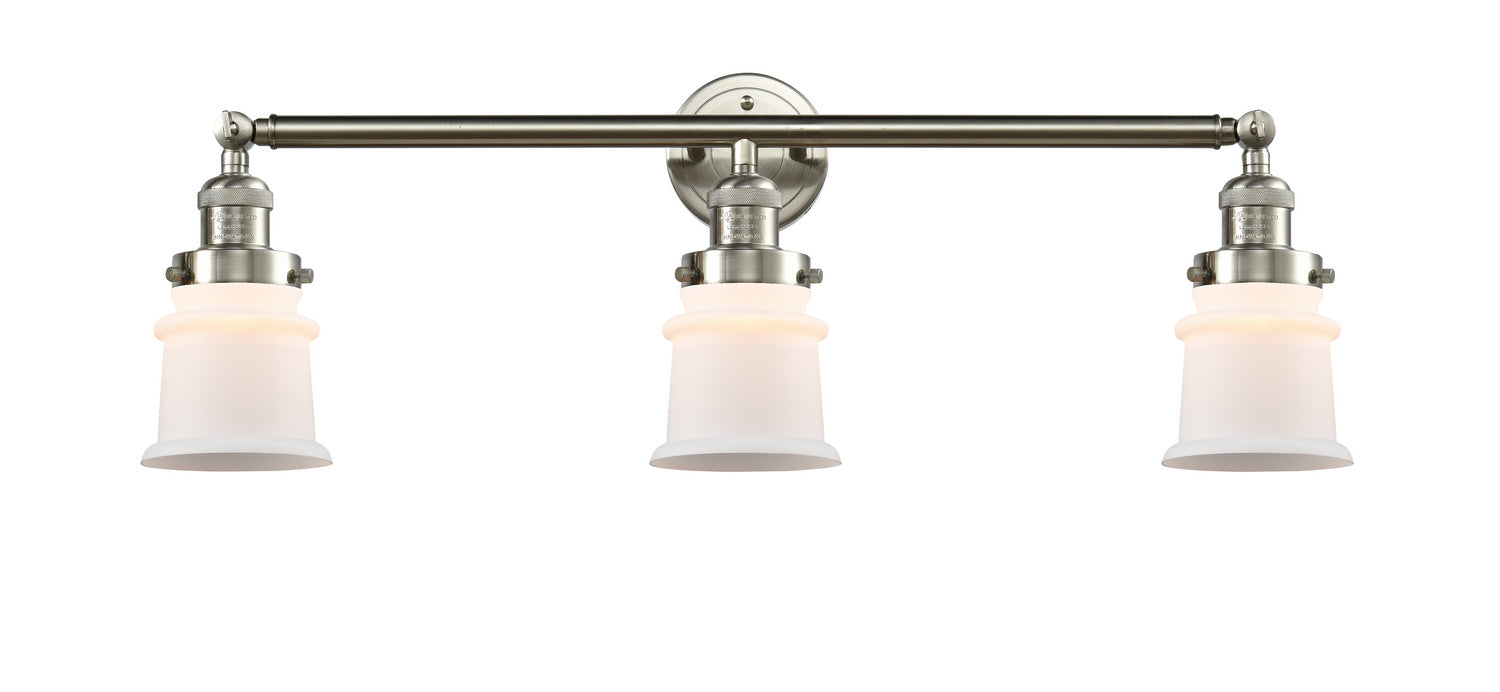 Innovations - 205-SN-G181S - Three Light Bath Vanity - Franklin Restoration - Brushed Satin Nickel