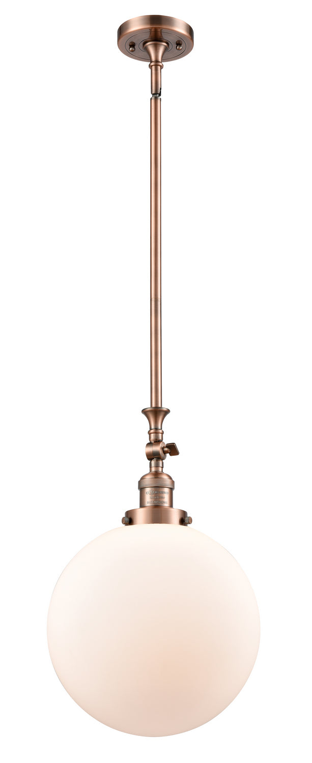 Innovations - 206-AC-G201-12 - One Light Mini Pendant - Franklin Restoration - Antique Copper