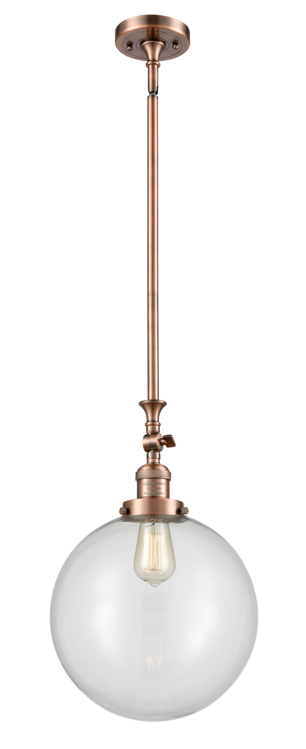 Innovations - 206-AC-G202-12 - One Light Mini Pendant - Franklin Restoration - Antique Copper