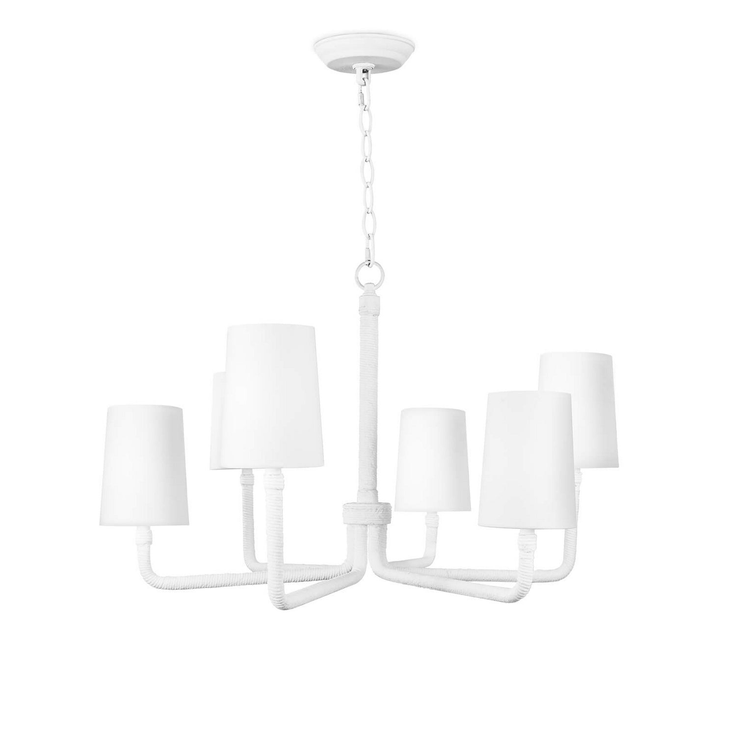Regina Andrew - 16-1388 - Six Light Chandelier - Boracay - White