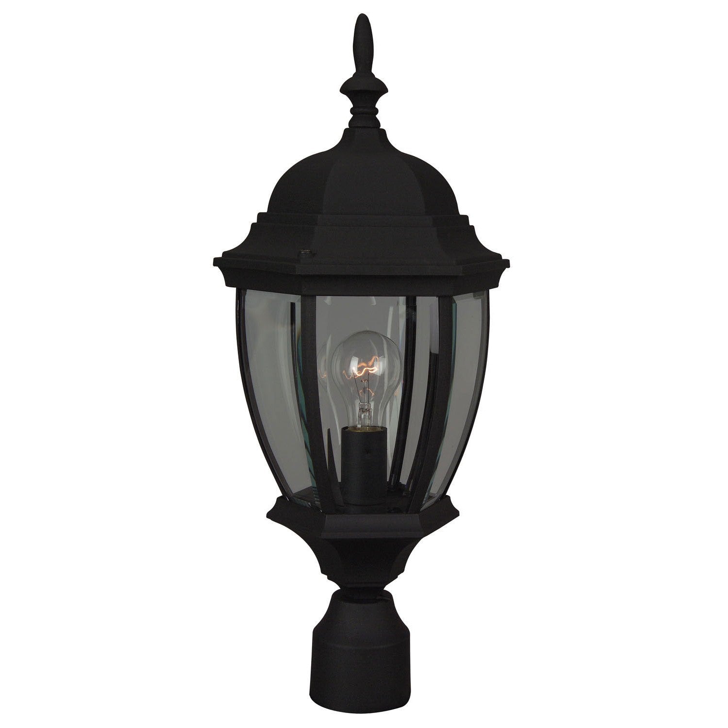 Craftmade - Z285-TB - One Light Post Mount - Bent Glass Cast - Textured Black